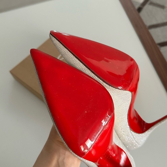 Nwt Christian Louboutin white spark pumps - Picture 3 of 4